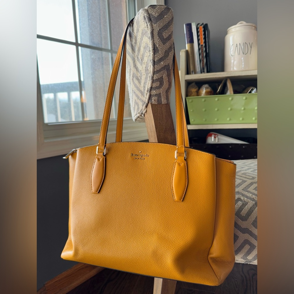 Kate spade Kayla triple compartment Tote - Mustard Yellow